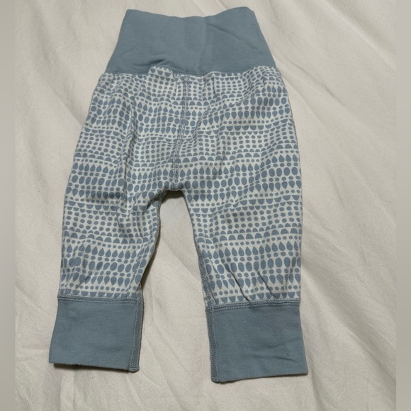 Hanna Andersson 100% Organic Cotton Blue & White Leggings 60 aka 3-6M - Picture 2 of 3